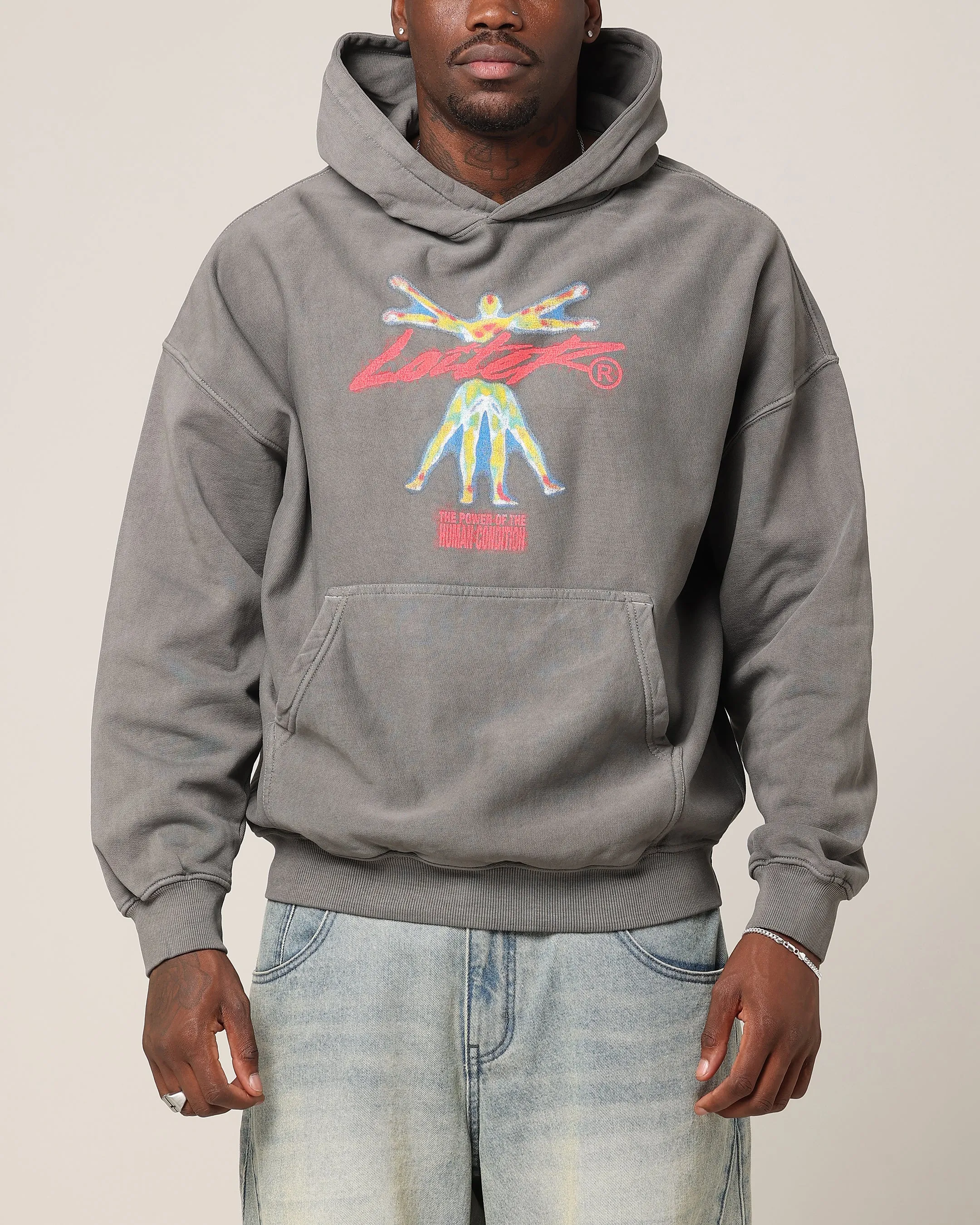 Loiter Human Condition Hoodie Washed Charcoal sold by Culture Kings product image thumbnail 2
