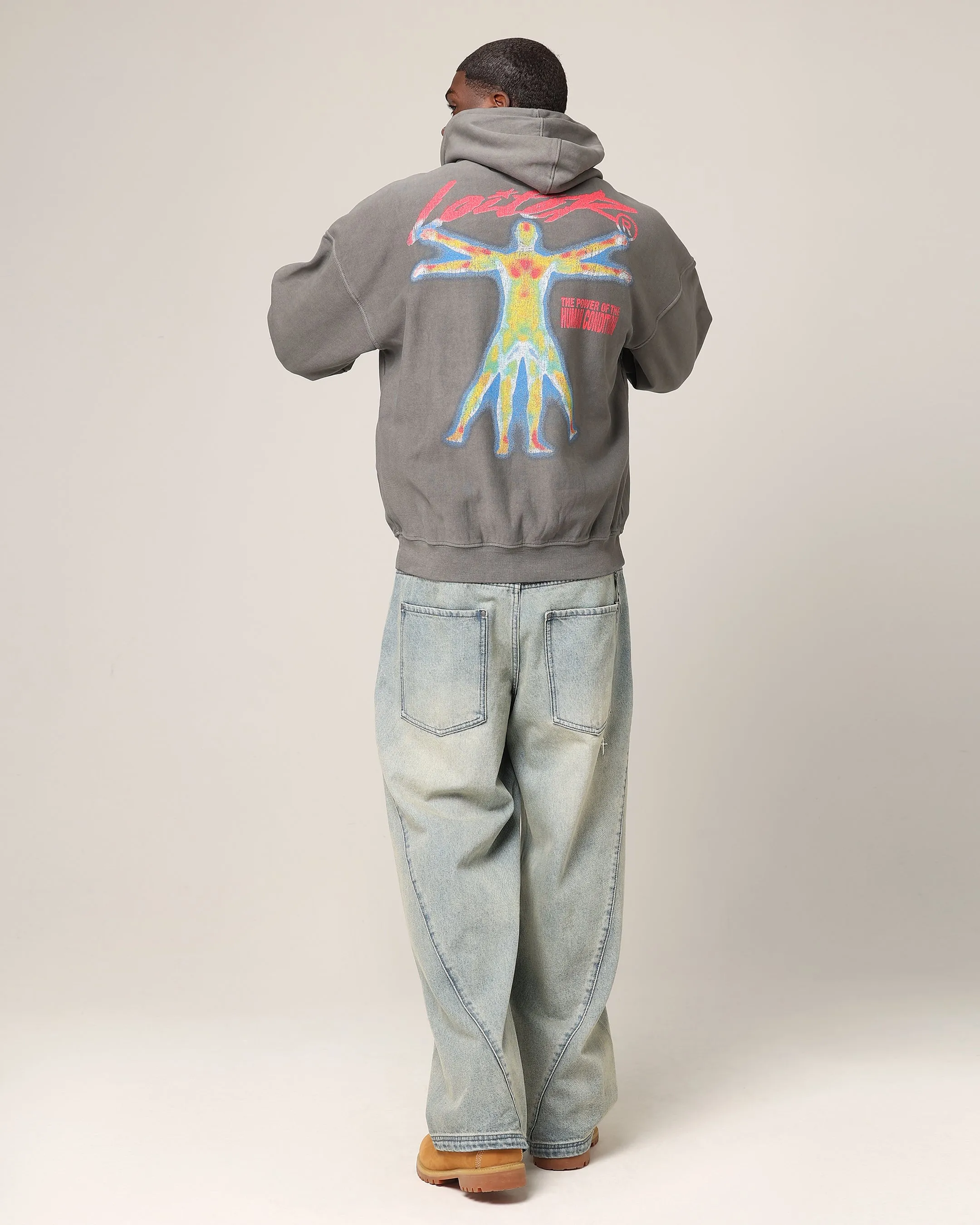 Loiter Human Condition Hoodie Washed Charcoal sold by Culture Kings product image thumbnail 4