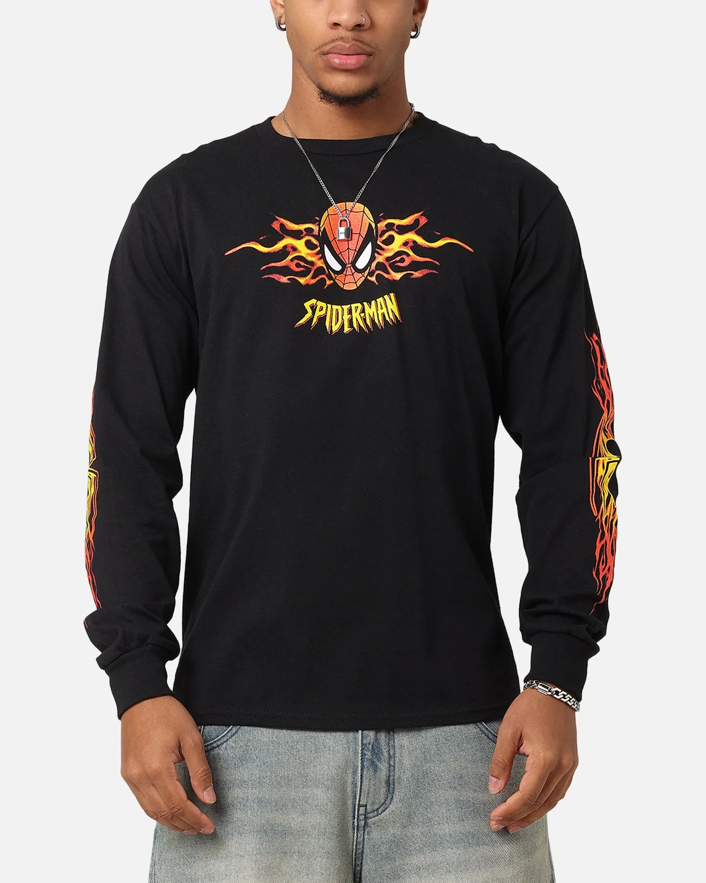 Goat Crew Marvel Spider-Man Y2K Spidey Long Sleeve T-Shirt Black sold by Culture Kings