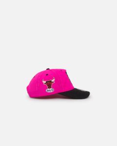 Mitchell & Ness Chicago Bulls Nylon Deadstock 2-Tone Snapback Neon Pink/Black sold by Culture Kings