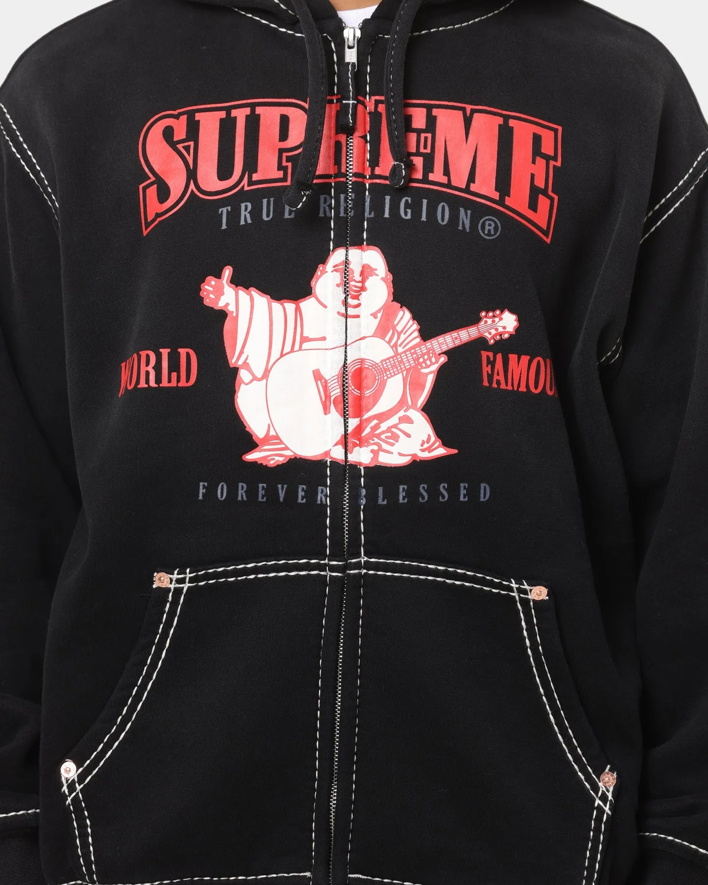 Supreme True Religion Zip Hoodie Black sold by Culture Kings product image thumbnail 3