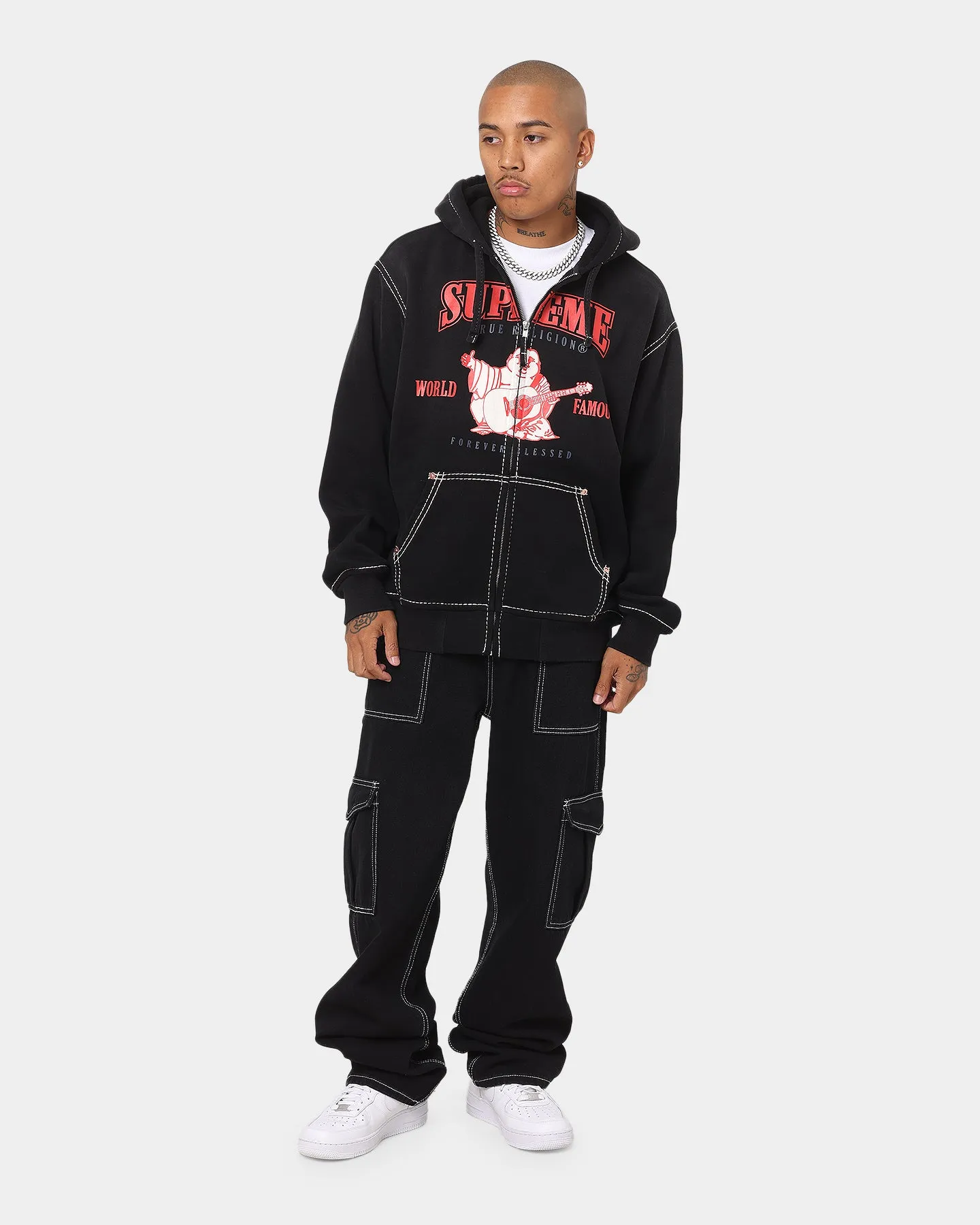 Supreme True Religion Zip Hoodie Black sold by Culture Kings product image thumbnail 2