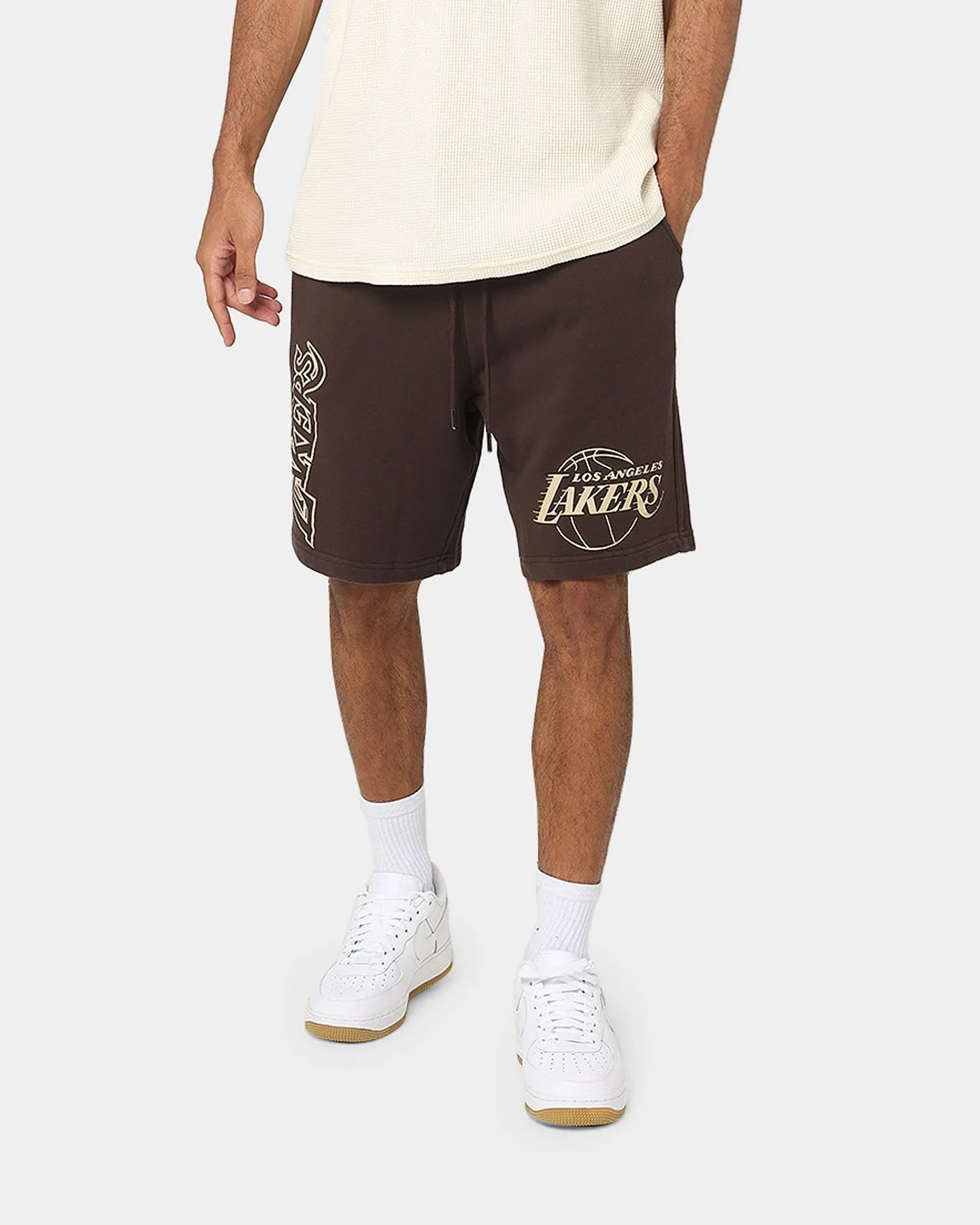 Mitchell & Ness Los Angeles Lakers Shorts Baroque Brown sold by Culture Kings