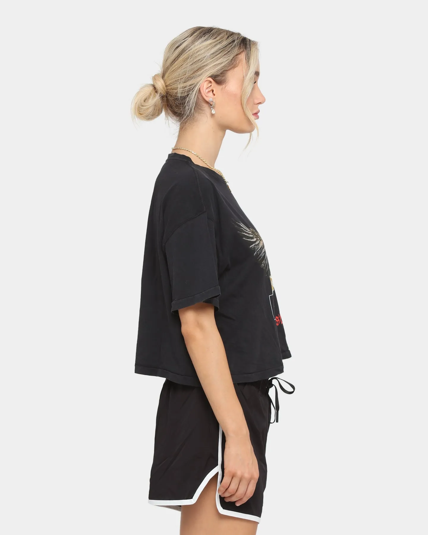 Dead Studios Women's Paradise BF Cropped Short Sleeve T-Shirt Washed Black sold by Culture Kings product image thumbnail 5