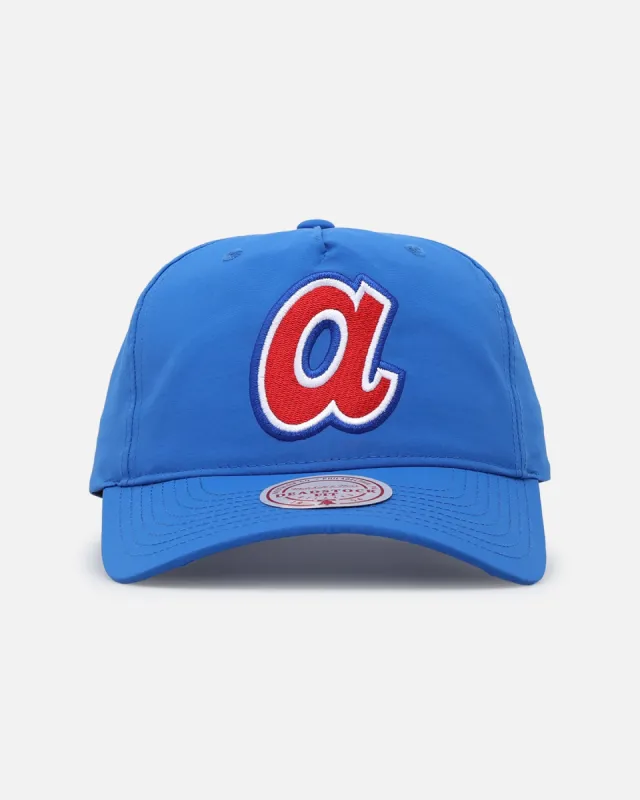 Mitchell & Ness Atlanta Braves Retro Matte Nylon Origins Snapback Blue sold by Culture Kings