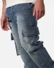 Saint Morta Sorcery Cargo Jeans Washed Blue sold by Culture Kings