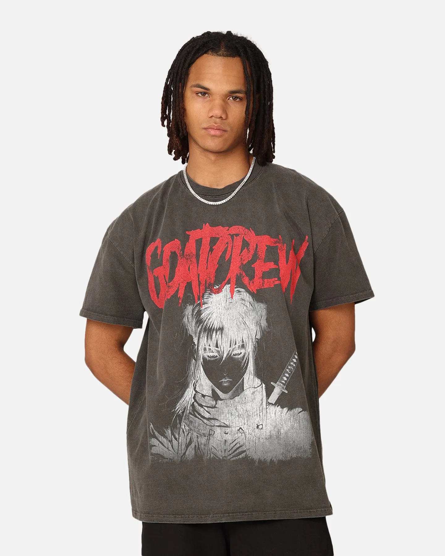 Goat Crew Crazed Heavyweight Vintage T-Shirt Black Wash sold by Culture Kings