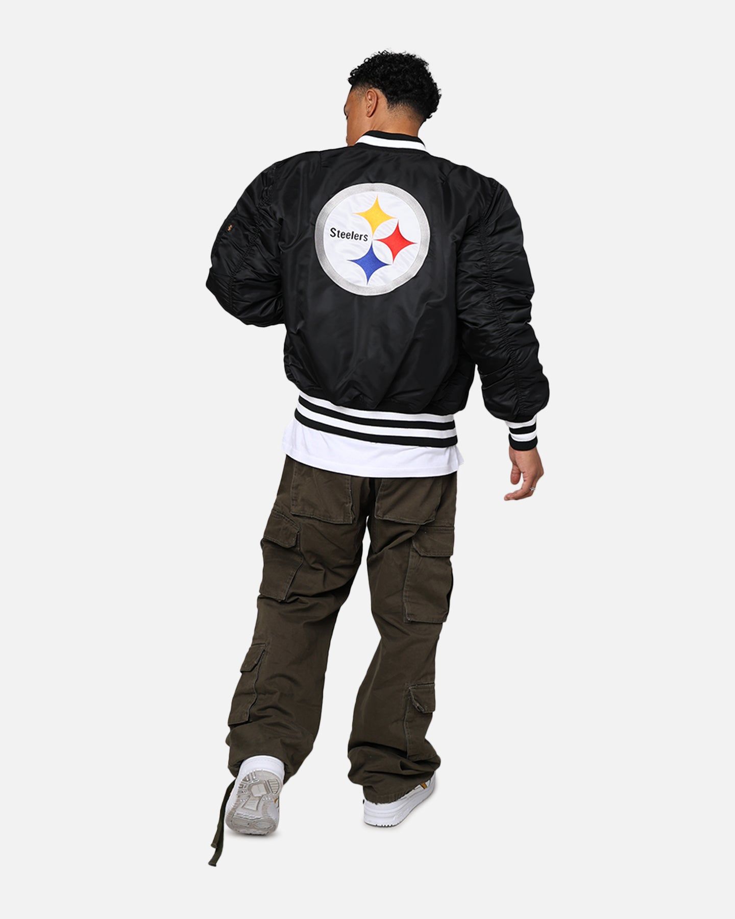 New Era X Alpha Series X NFL Pittsburgh Steelers MA-1 Bomber Jacket Black sold by Culture Kings product image thumbnail 3