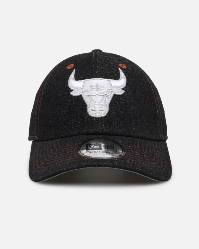 New Era Chicago Bulls "Black Denim" Classic Casual Strapback Black Denim/Rust Contrast sold by Culture Kings