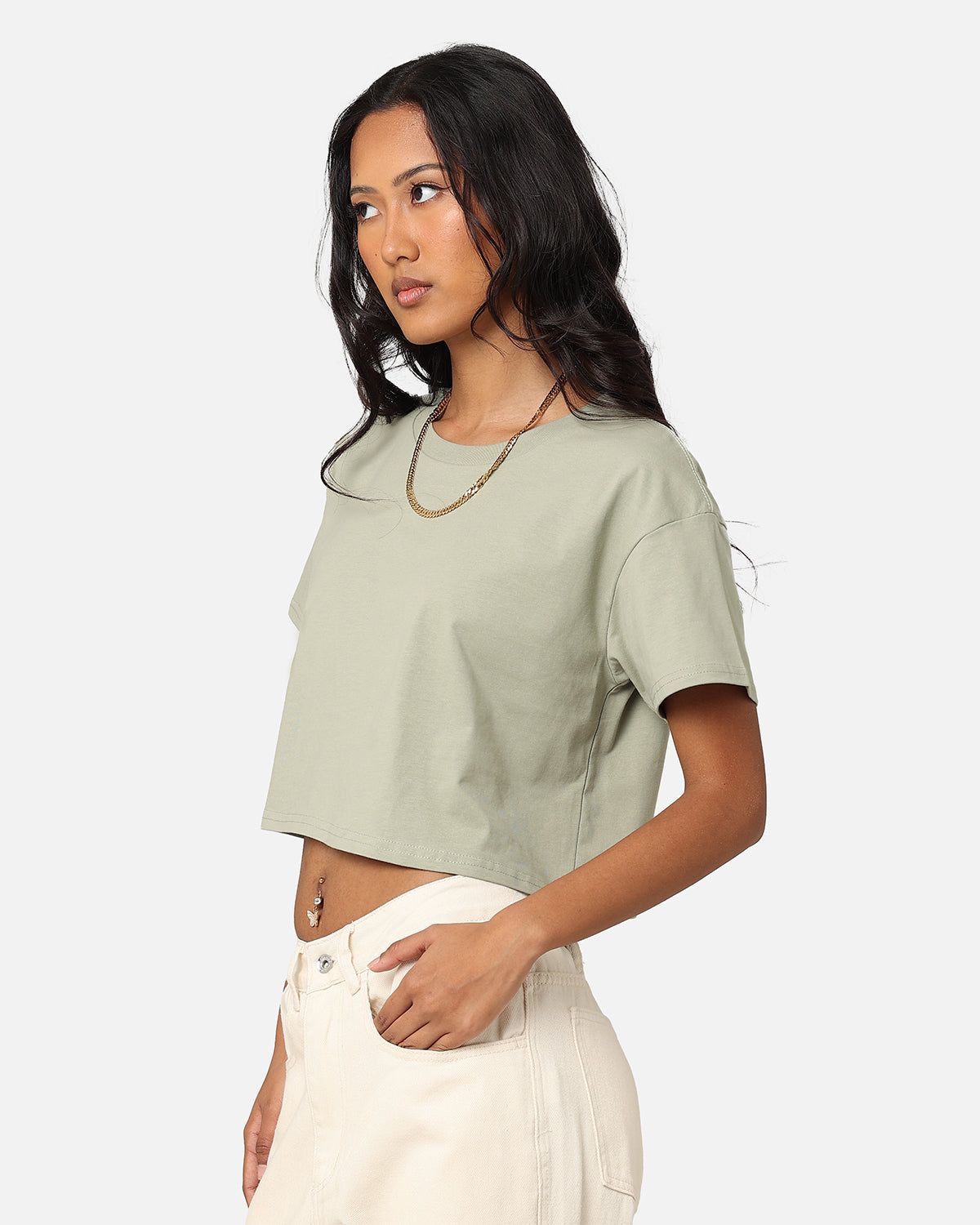 AS Colour Women's Crop T-Shirt Pistachio sold by Culture Kings product image thumbnail 5