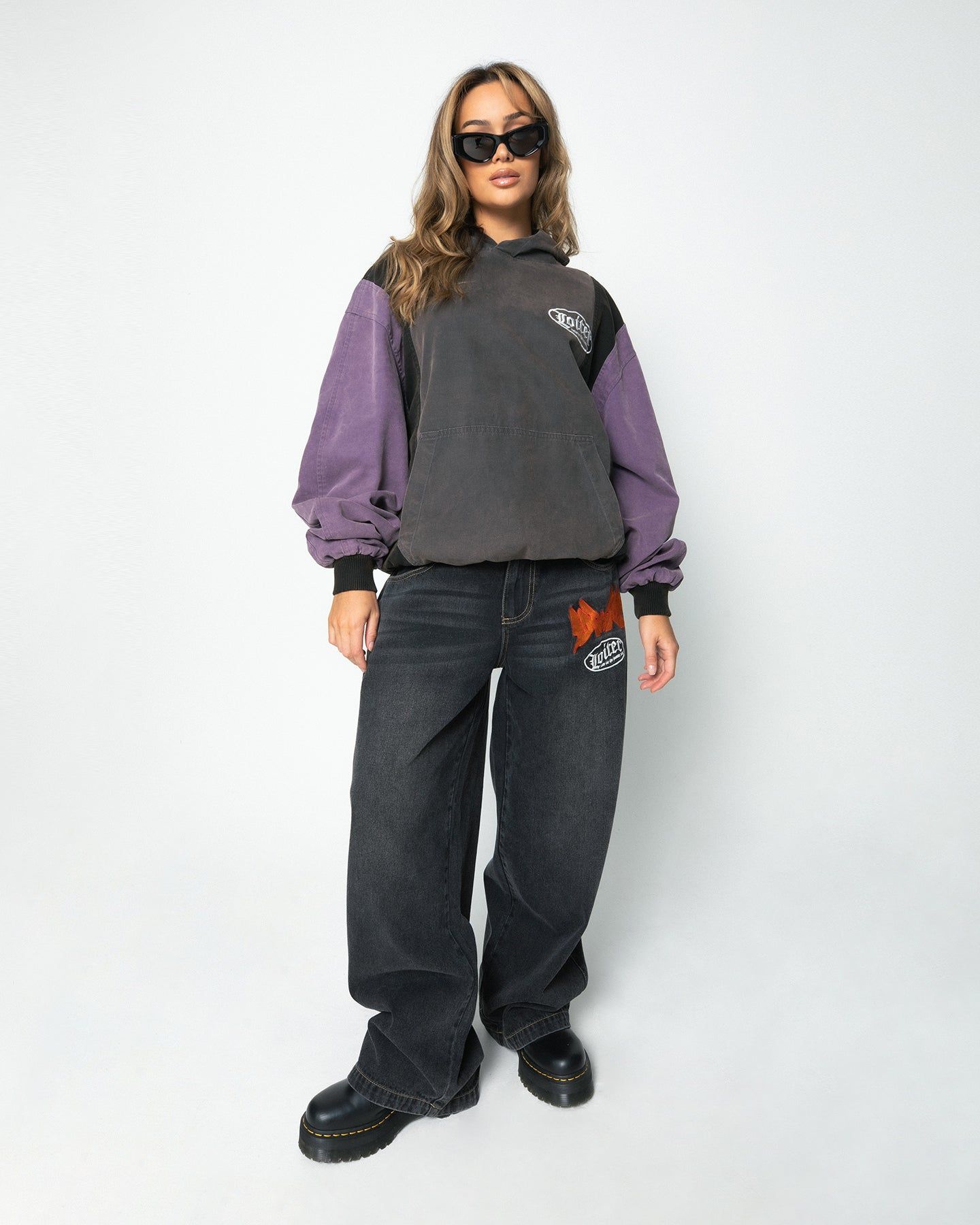 Loiter Splinter Hoodie Charcoal/Purple sold by Culture Kings product image thumbnail 3