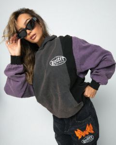 Loiter Splinter Hoodie Charcoal/Purple sold by Culture Kings