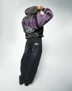 Loiter Splinter Hoodie Charcoal/Purple sold by Culture Kings