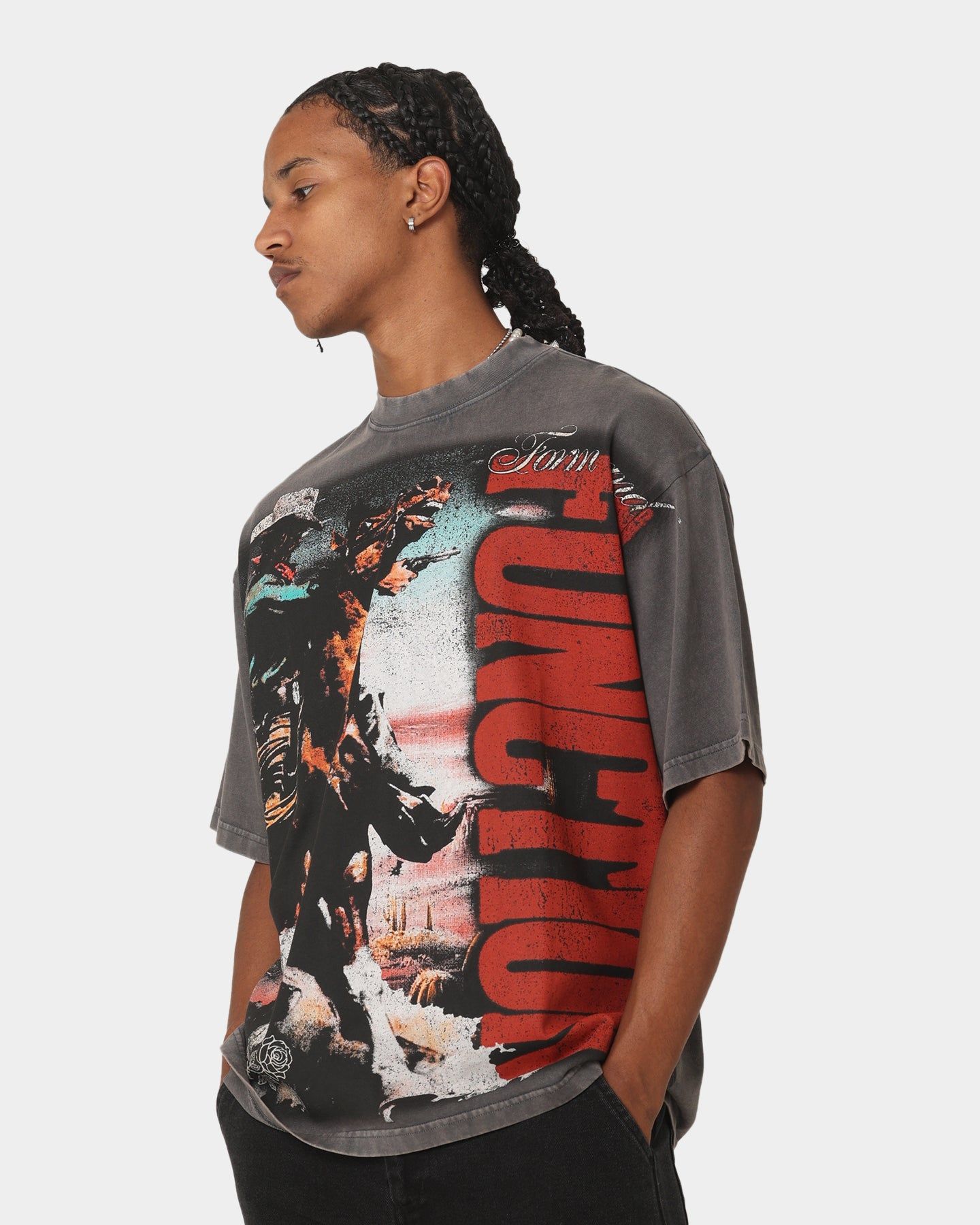 404 Wild West Vintage T-Shirt Charcoal sold by Culture Kings product image thumbnail 7