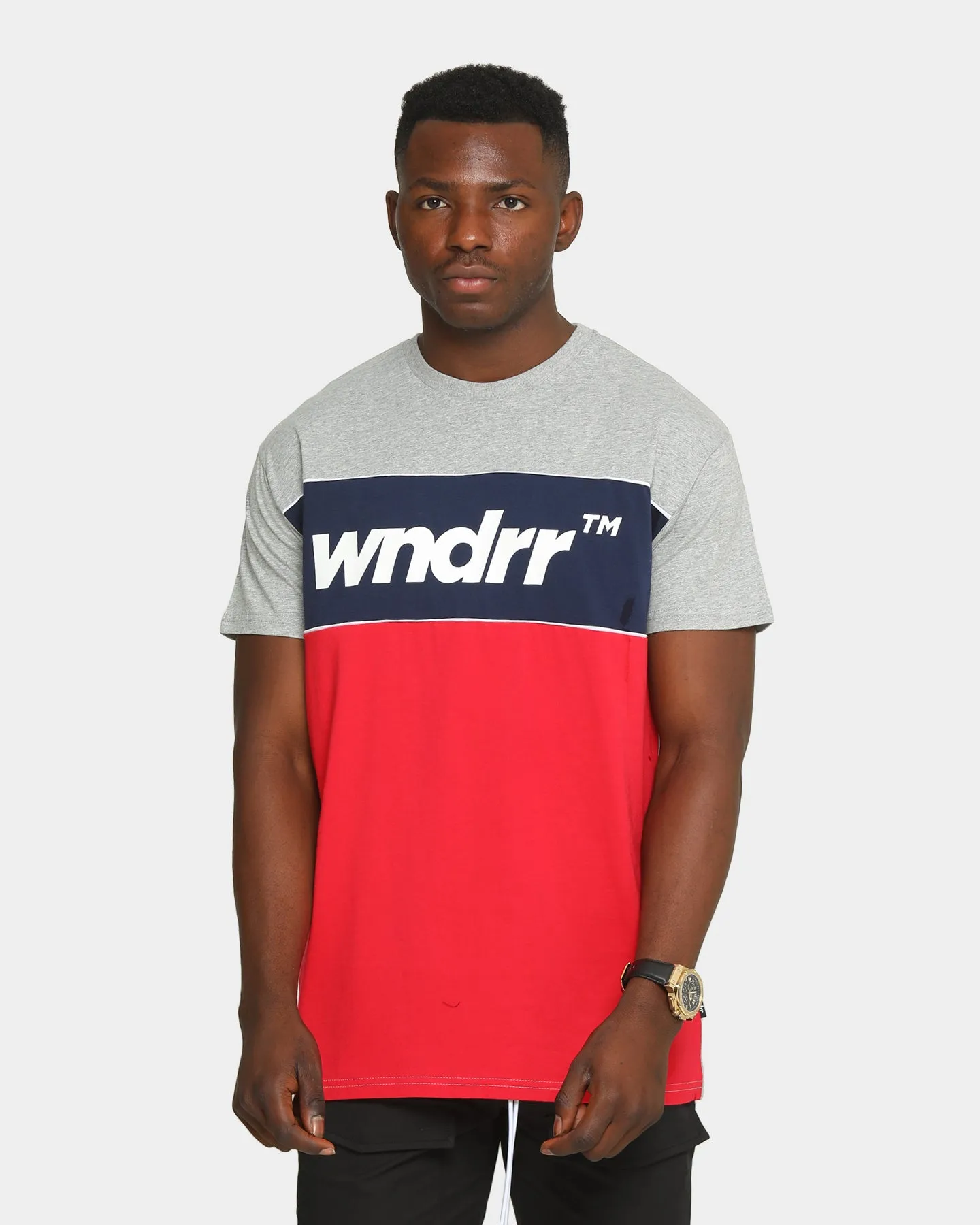 Wndrr Men's Last Lap 3 Panel T-Shirt Grey Marle sold by Culture Kings