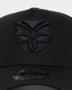 New Era New Zealand Warriors 'Black On Black' 9FORTY A-Frame Snapback Black sold by Culture Kings