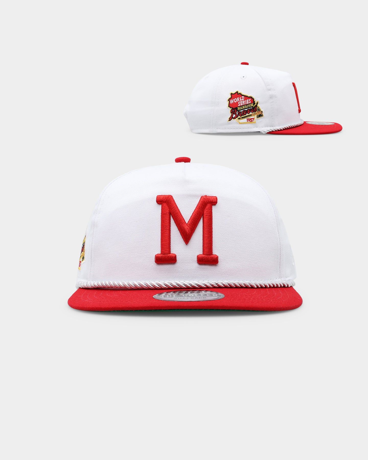 New Era Milwaukee Braves 2-Tone Golfer Snapback White/Red sold by Culture Kings