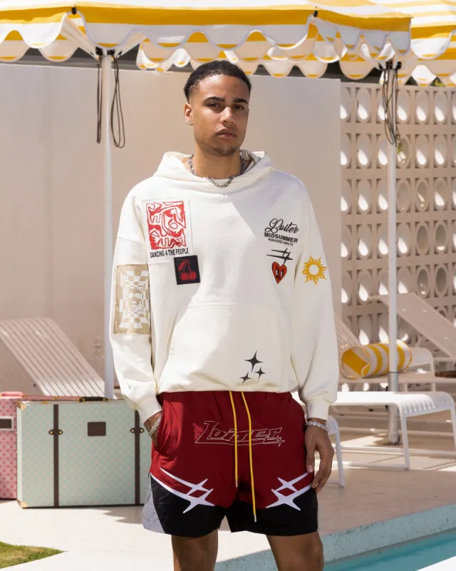 Loiter Patchwork Hoodie Off White sold by Culture Kings