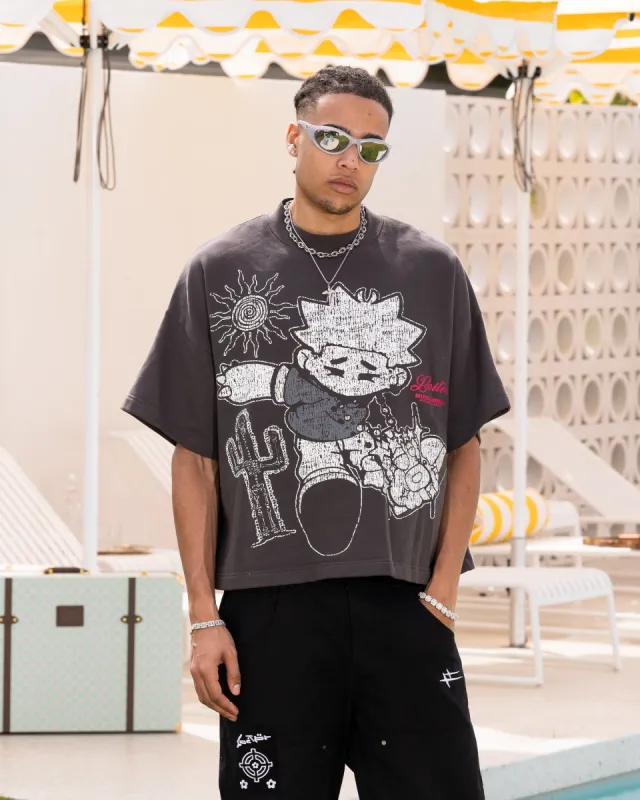 Loiter Palm Spring Box T-Shirt Charcoal sold by Culture Kings