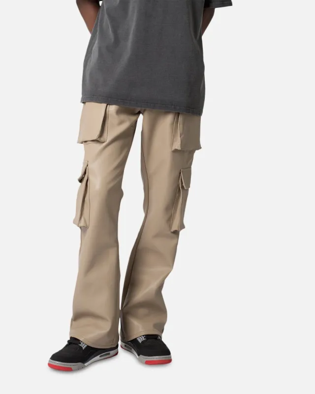 MNML Leather Double Snap Cargo Pants Khaki sold by Culture Kings