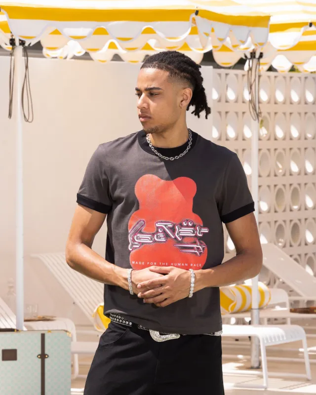 Loiter Gummy Ringer T-Shirt Charcoal sold by Culture Kings