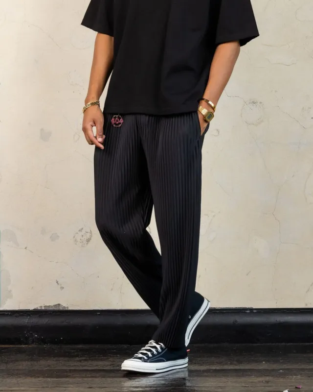 404 Harbour Plisse Pants Black sold by Culture Kings