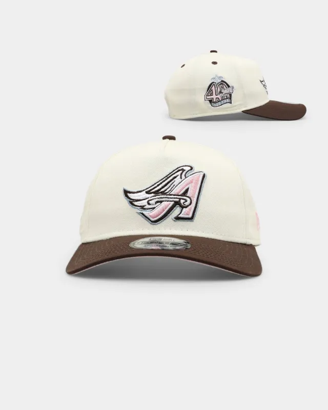 New Era Anaheim Angels 'Neapolitan Ice Cream' 9FORTY A-Frame Snapback Chrome White sold by Culture Kings