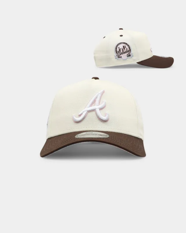 New Era Atlanta Braves 'Neapolitan Ice Cream' 9FORTY A-Frame Snapback Chrome White sold by Culture Kings