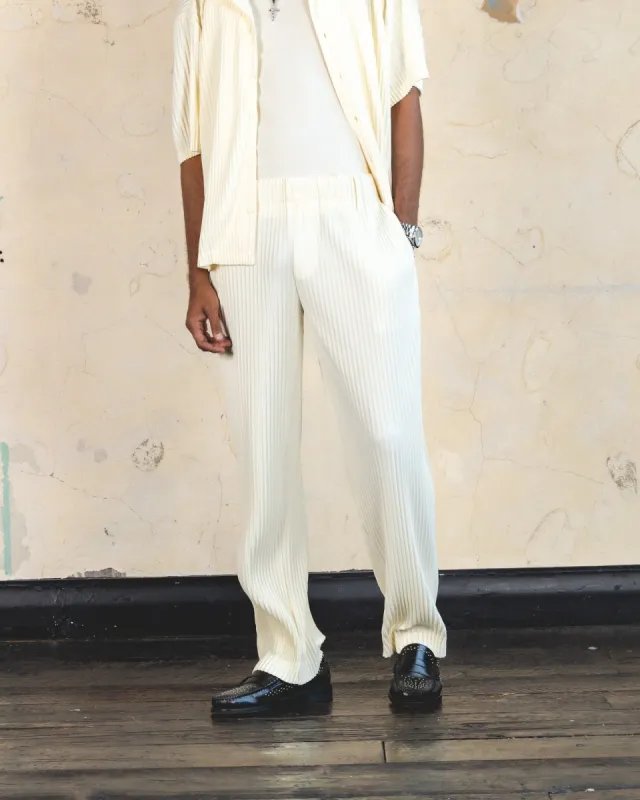 404 Homage Plisse Pants Ecru sold by Culture Kings