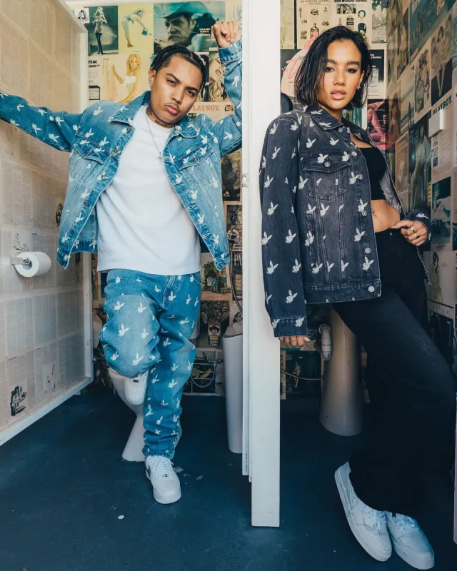 Playboy By CK Players Denim Jacket Black sold by Culture Kings