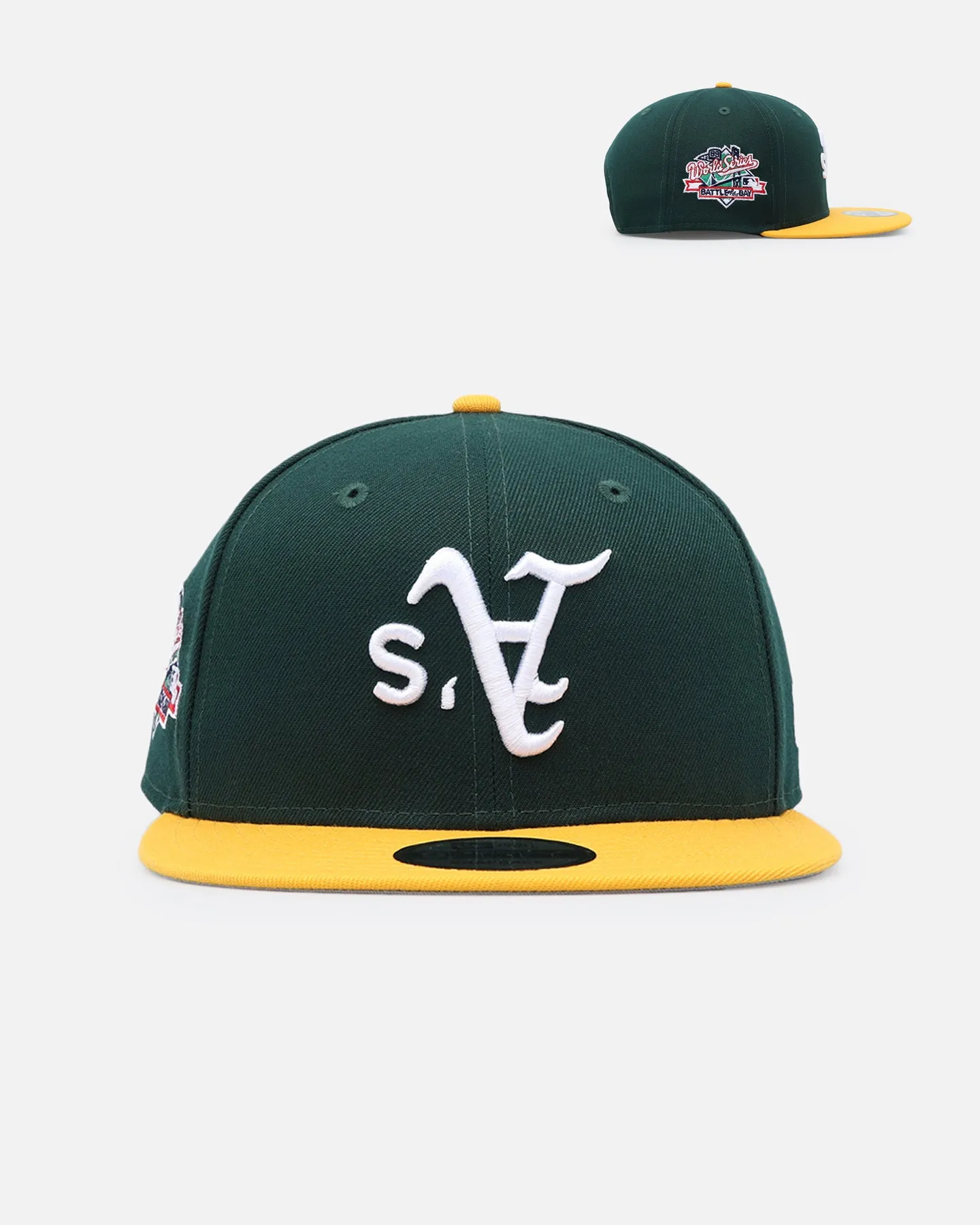 New Era Oakland Athletics 'Upside Down TMC' 9FIFTY Snapback Green sold by Culture Kings