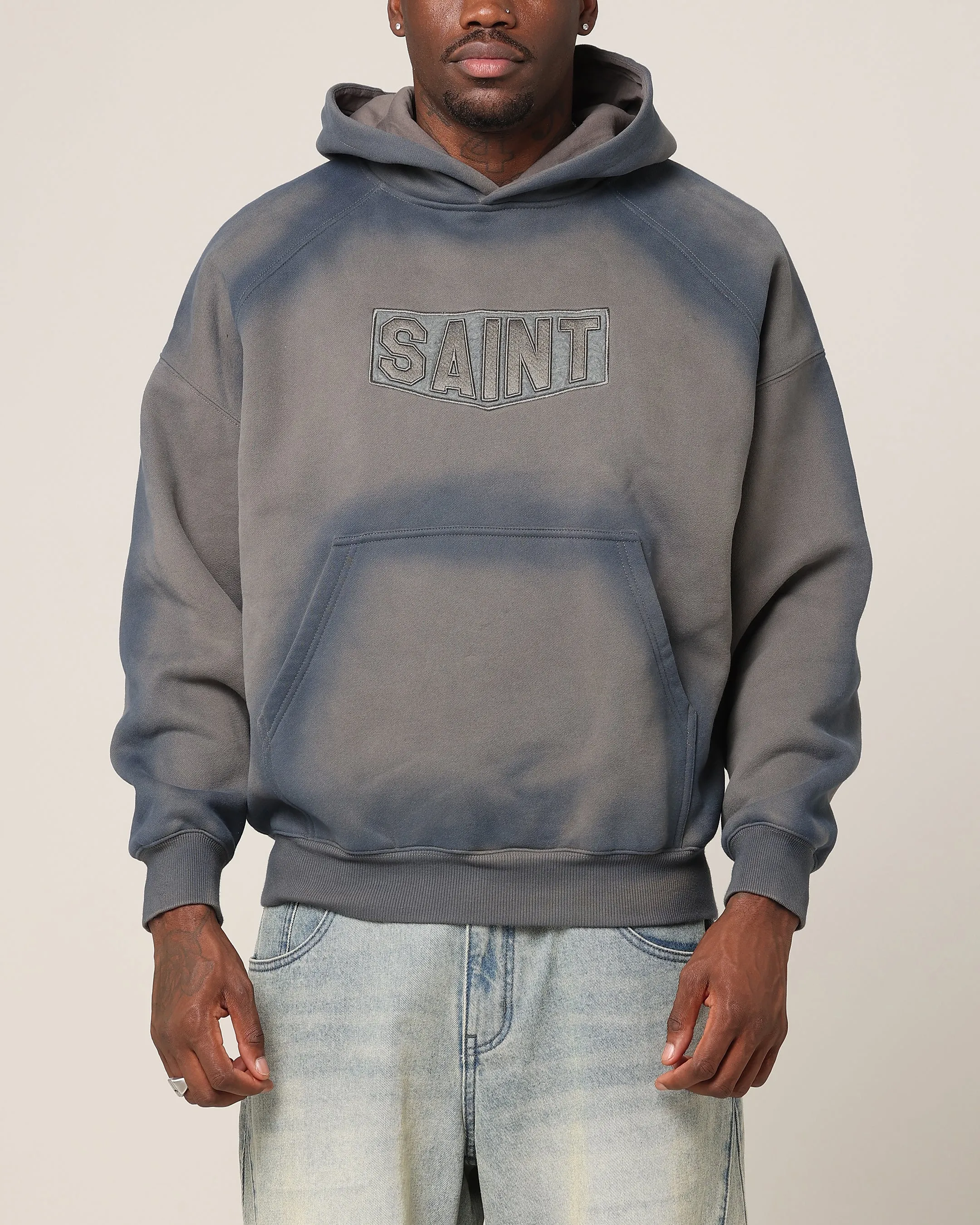 Saint Morta Faded Motor Hoodie Charcoal sold by Culture Kings