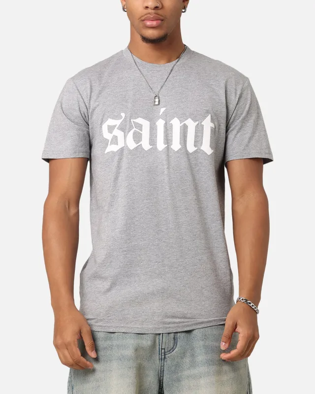 Saint Morta Gothic T-Shirt Grey Marle sold by Culture Kings