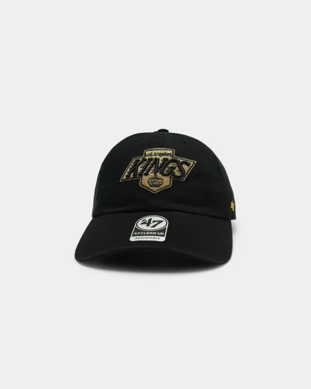 47 Brand Los Angeles Kings Clean Up Strapback Black/Gold sold by Culture Kings