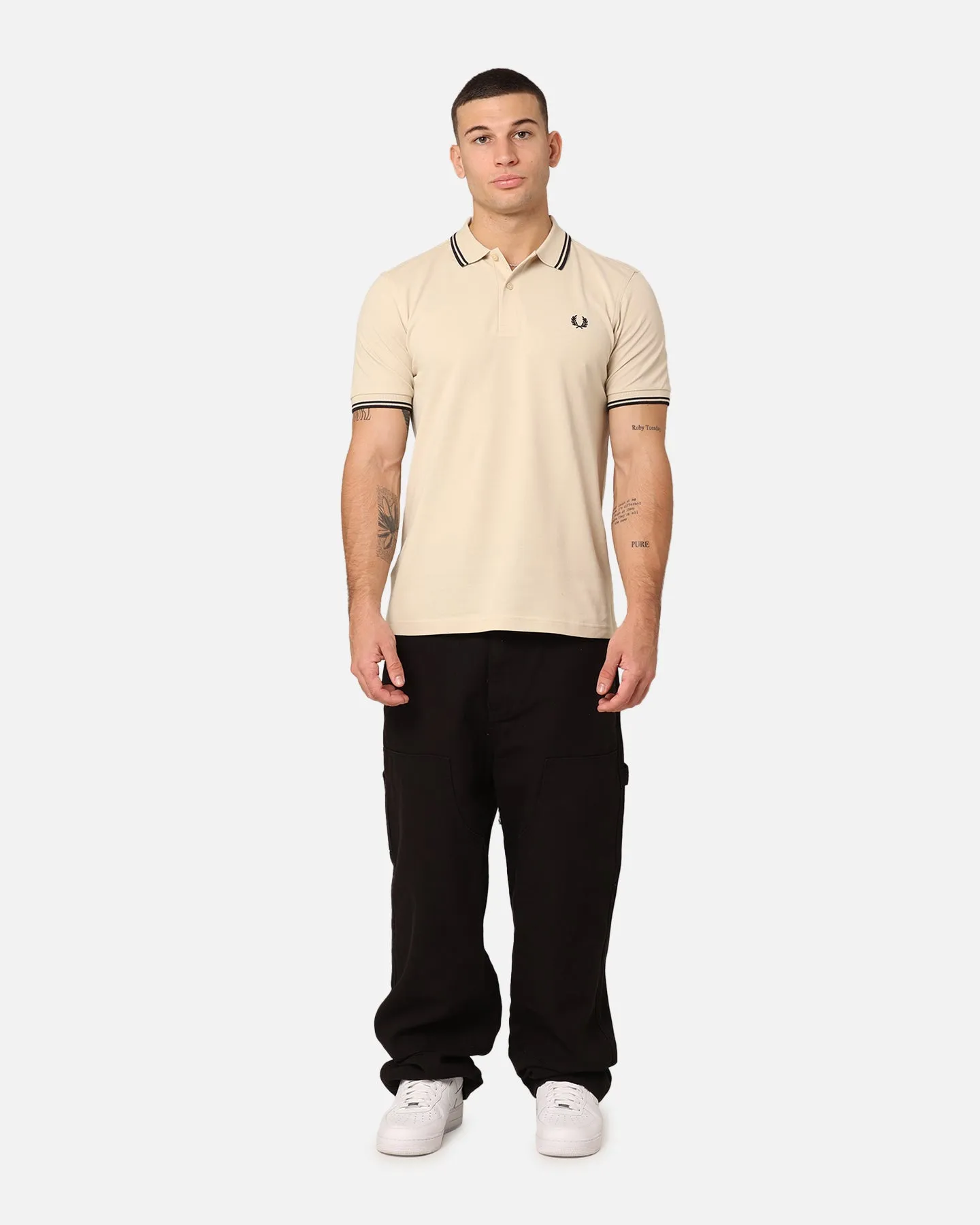 Fred Perry Back Graphic Polo Shirt Oatmeal sold by Culture Kings product image thumbnail 3