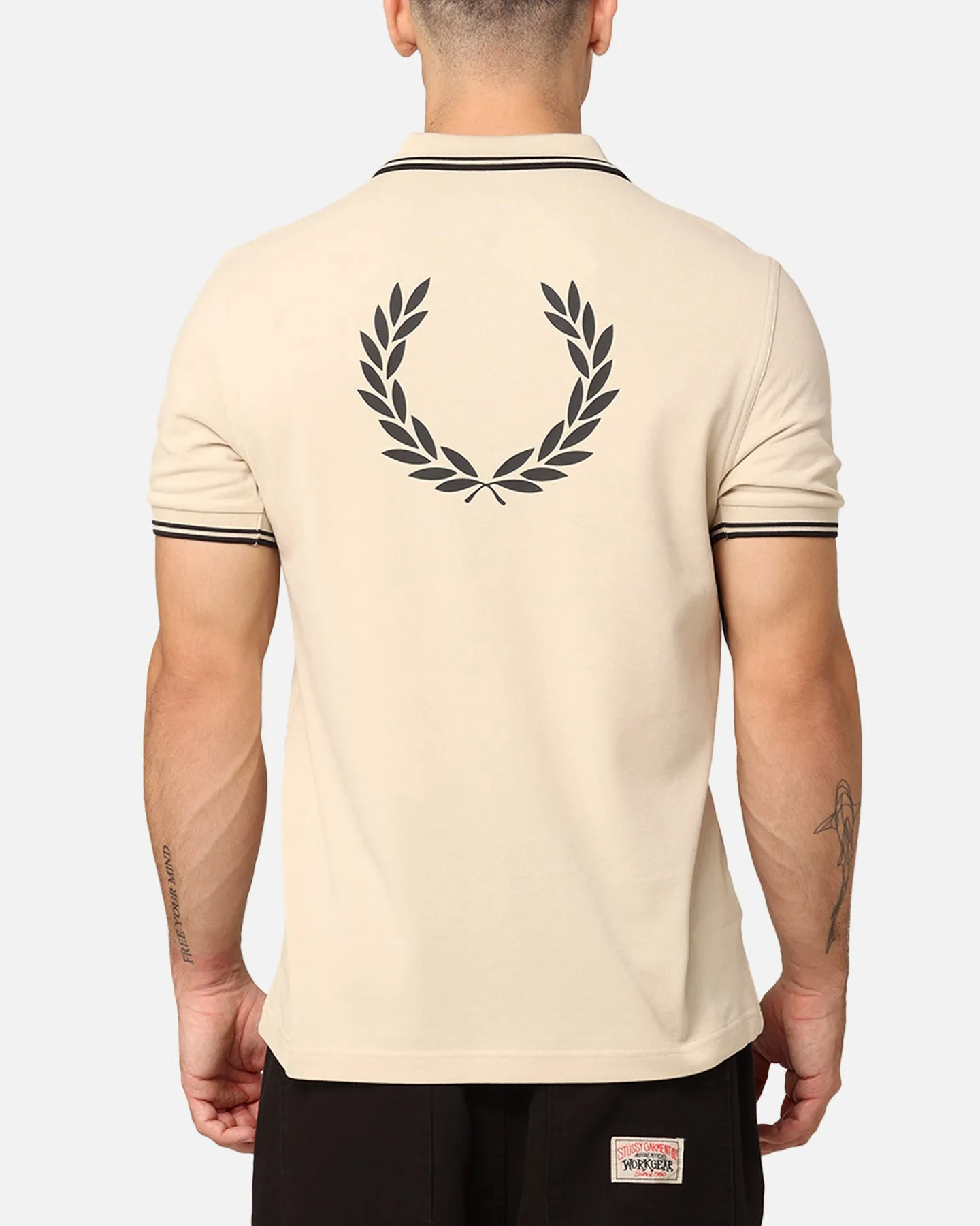 Fred Perry Back Graphic Polo Shirt Oatmeal sold by Culture Kings product image thumbnail 4