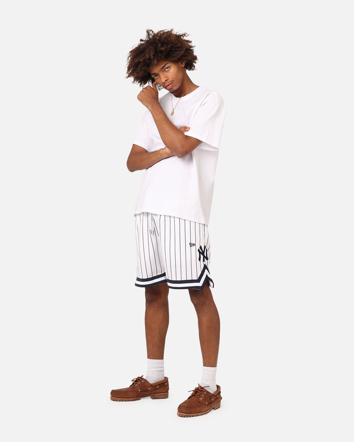 New Era New York Yankees Mesh Shorts White Pinstripe sold by Culture Kings product image thumbnail 2