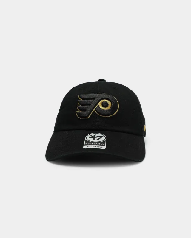 47 Brand Philadelphia Flyers Clean Up Strapback Black/Gold sold by Culture Kings