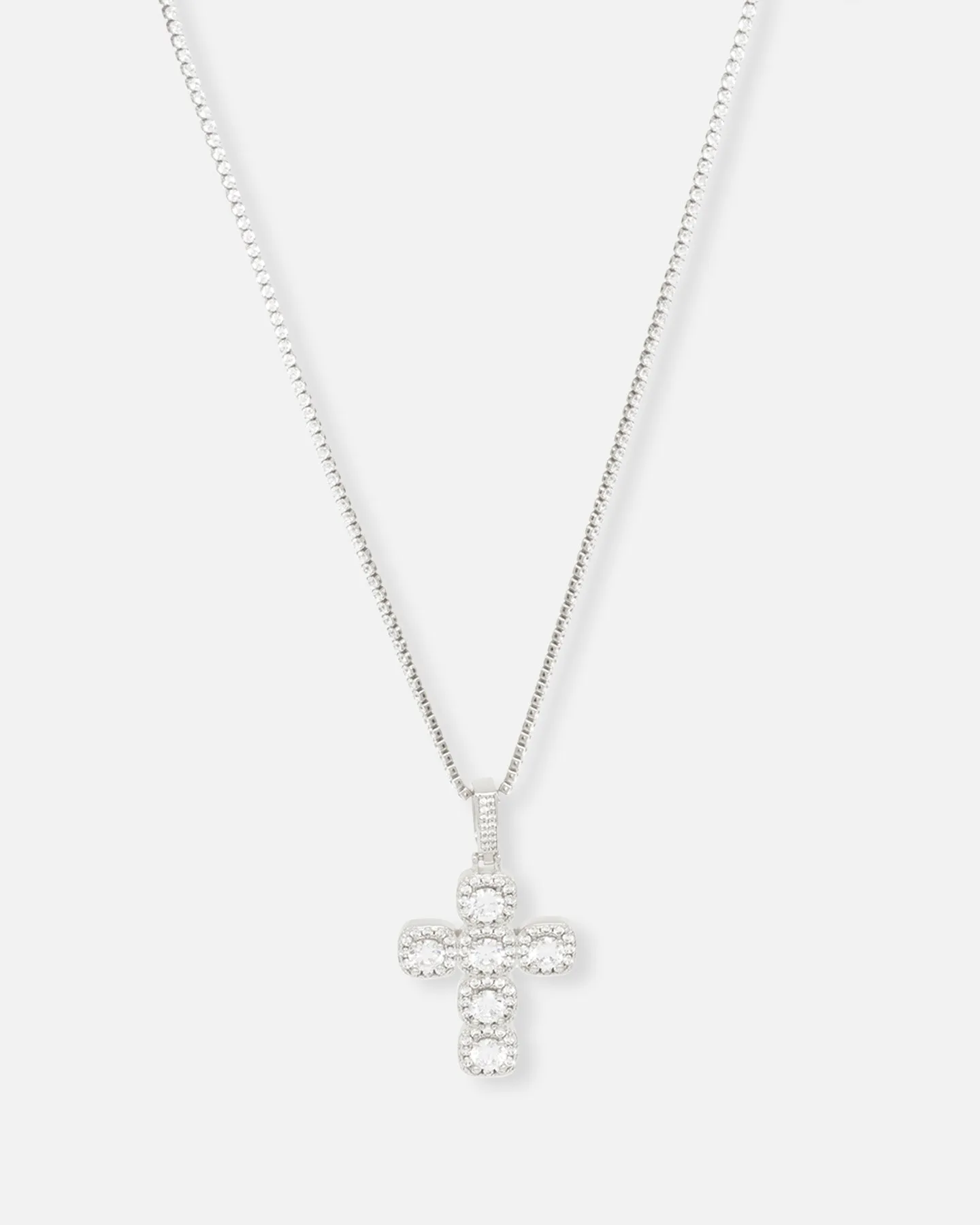 Saint Morta Iced Cushion Cross Pendant Iced White Gold sold by Culture Kings product image thumbnail 3