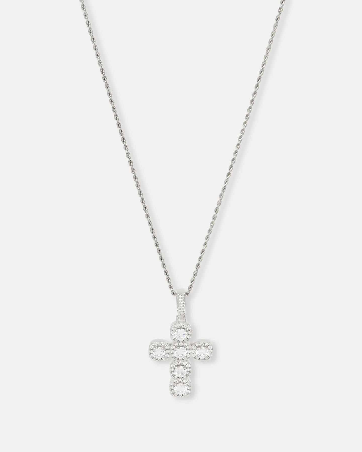 Saint Morta Iced Cushion Cross Pendant Iced White Gold sold by Culture Kings product image thumbnail 2