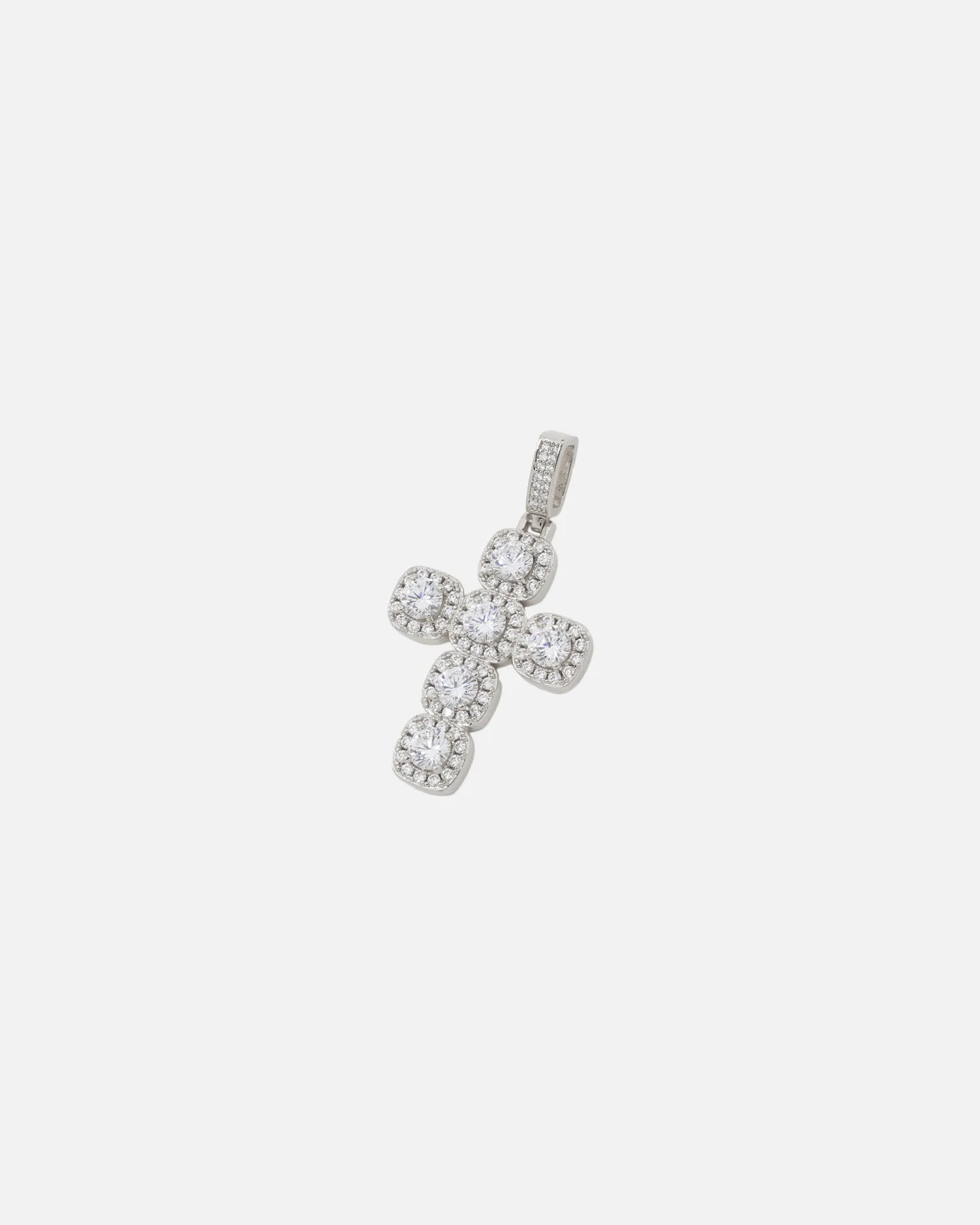 Saint Morta Iced Cushion Cross Pendant Iced White Gold sold by Culture Kings product image thumbnail 5
