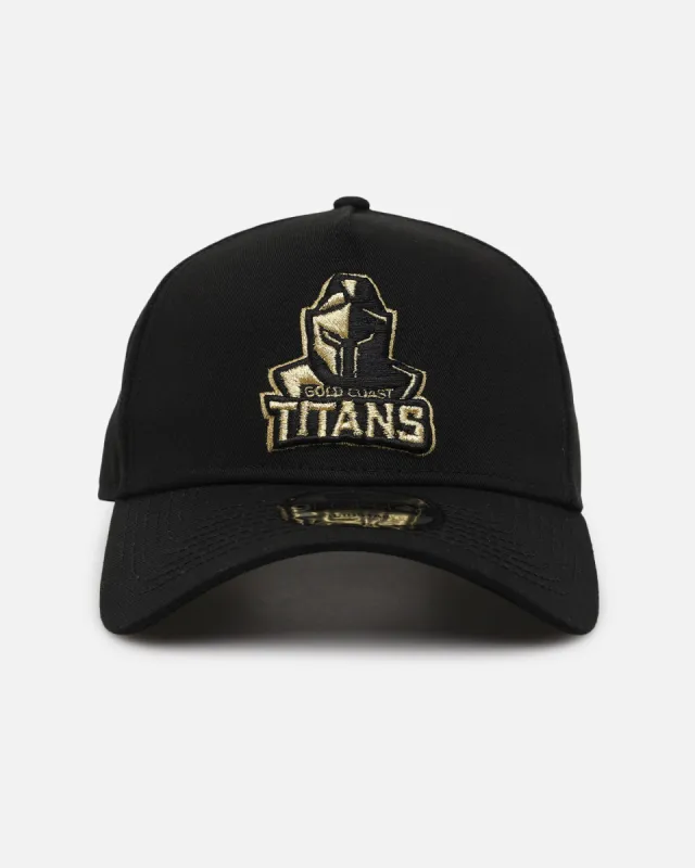 New Era Gold Coast Titans 9FORTY A-Frame Snapback Black/Gold sold by Culture Kings