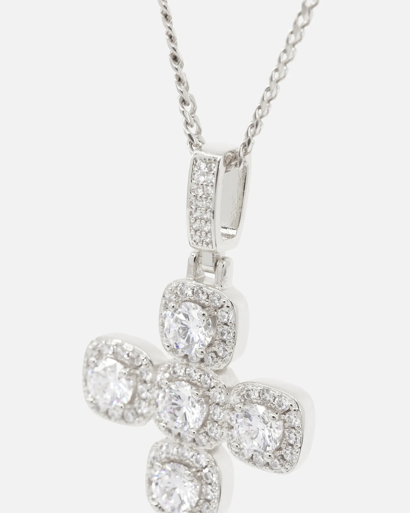 Saint Morta Iced Cushion Cross Pendant Iced White Gold sold by Culture Kings product image thumbnail 4