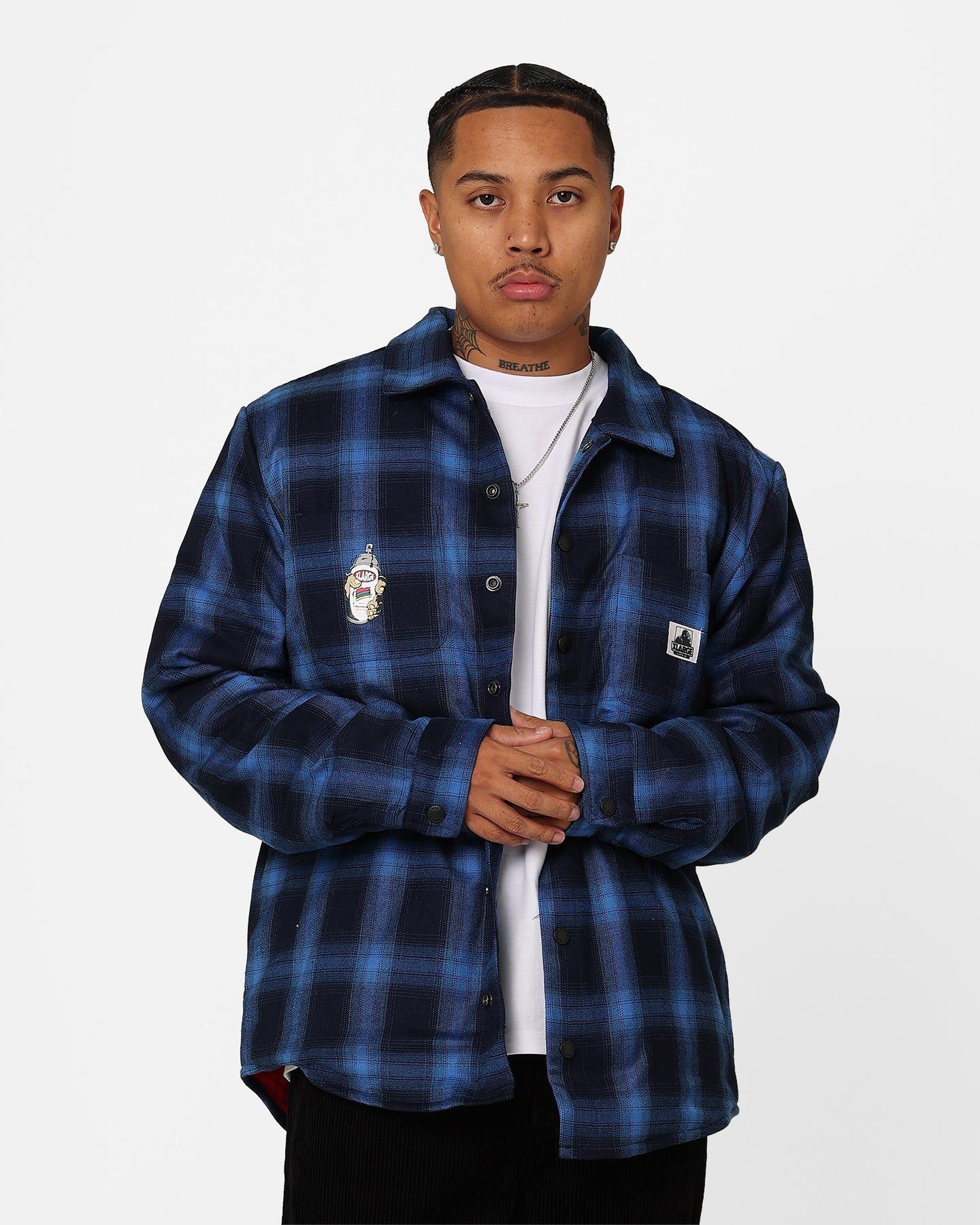 X-Large Workers Long Sleeve Shirt Navy sold by Culture Kings