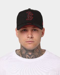 New Era Boston Red Sox 9FORTY A-Frame Snapback Black/Scarlet sold by Culture Kings