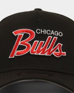 New Era Chicago Bulls 'Team Script' 9FORTY A-Frame Snapback Black sold by Culture Kings