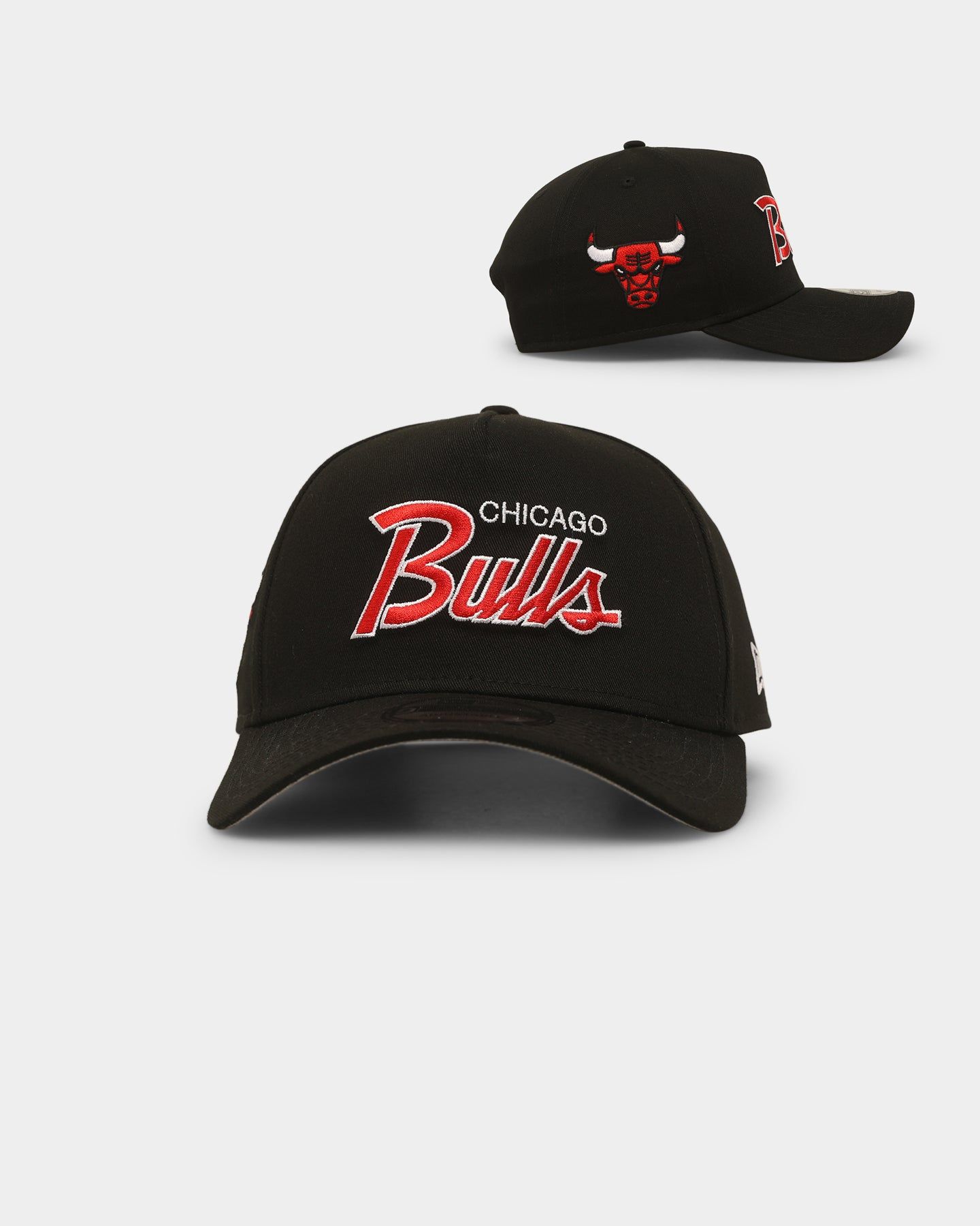 New Era Chicago Bulls 'Team Script' 9FORTY A-Frame Snapback Black sold by Culture Kings