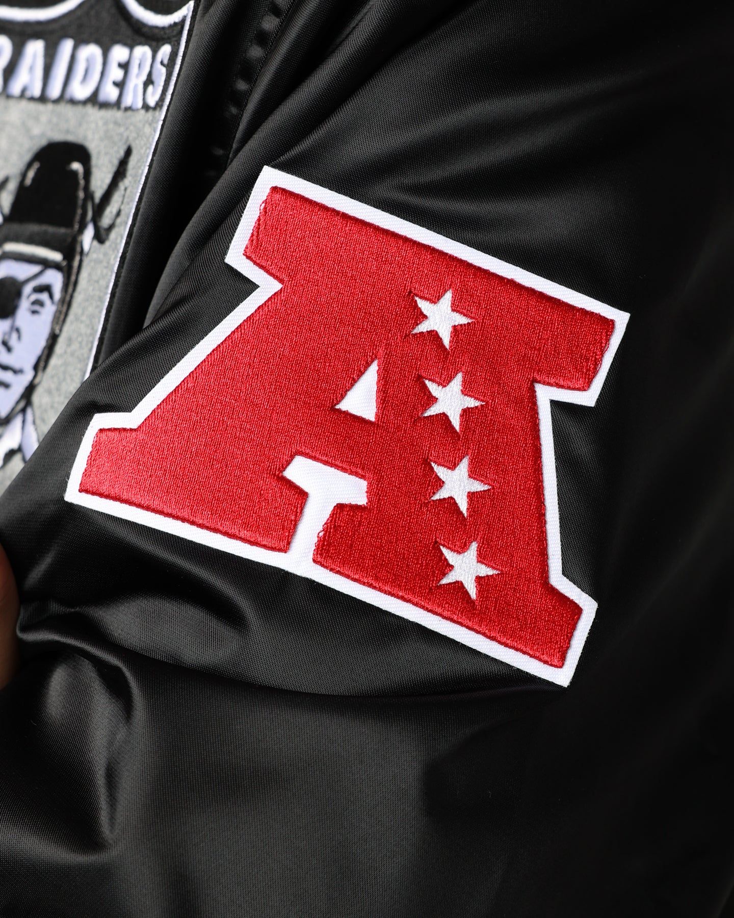 Pro Standard Las Vegas Raiders Satin Varsity Jacket Black/Grey sold by Culture Kings product image thumbnail 13