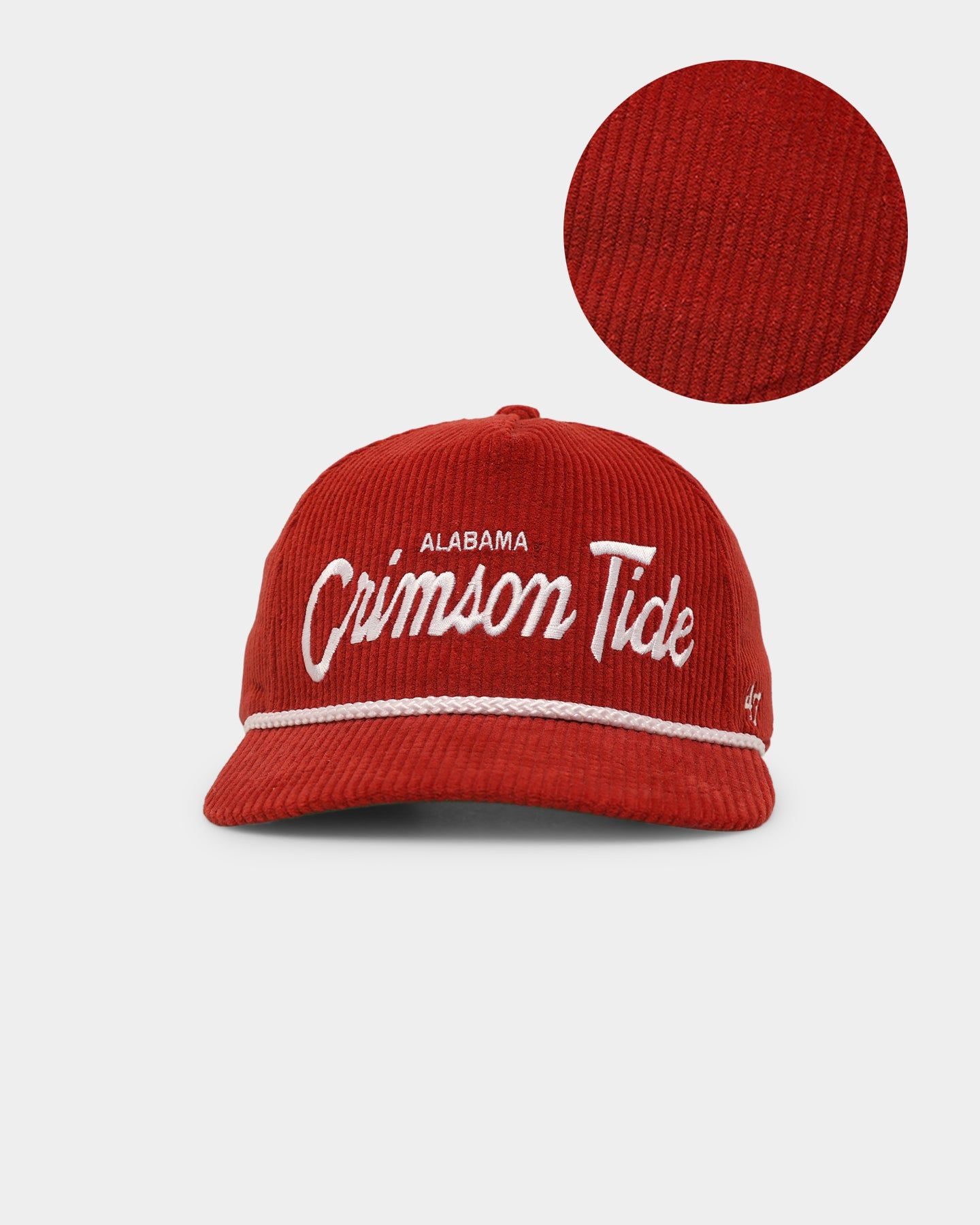 47 Brand Alabama Crimson Tides 'NCAA Corduroy Team Script' Corduroy Crossrope 47 Hitch Snapback Cardinal sold by Culture Kings