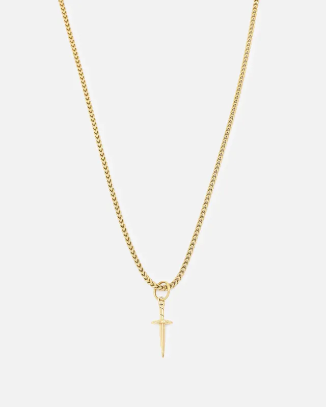 Saint Morta Dagger Franco Necklace Gold sold by Culture Kings